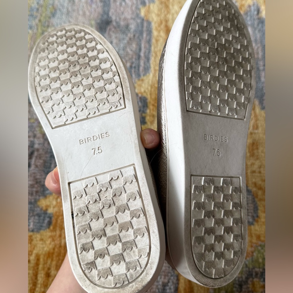 Birdies Gold Leather The Swift Slip On Sneaker 7.5 - Picture 10 of 12